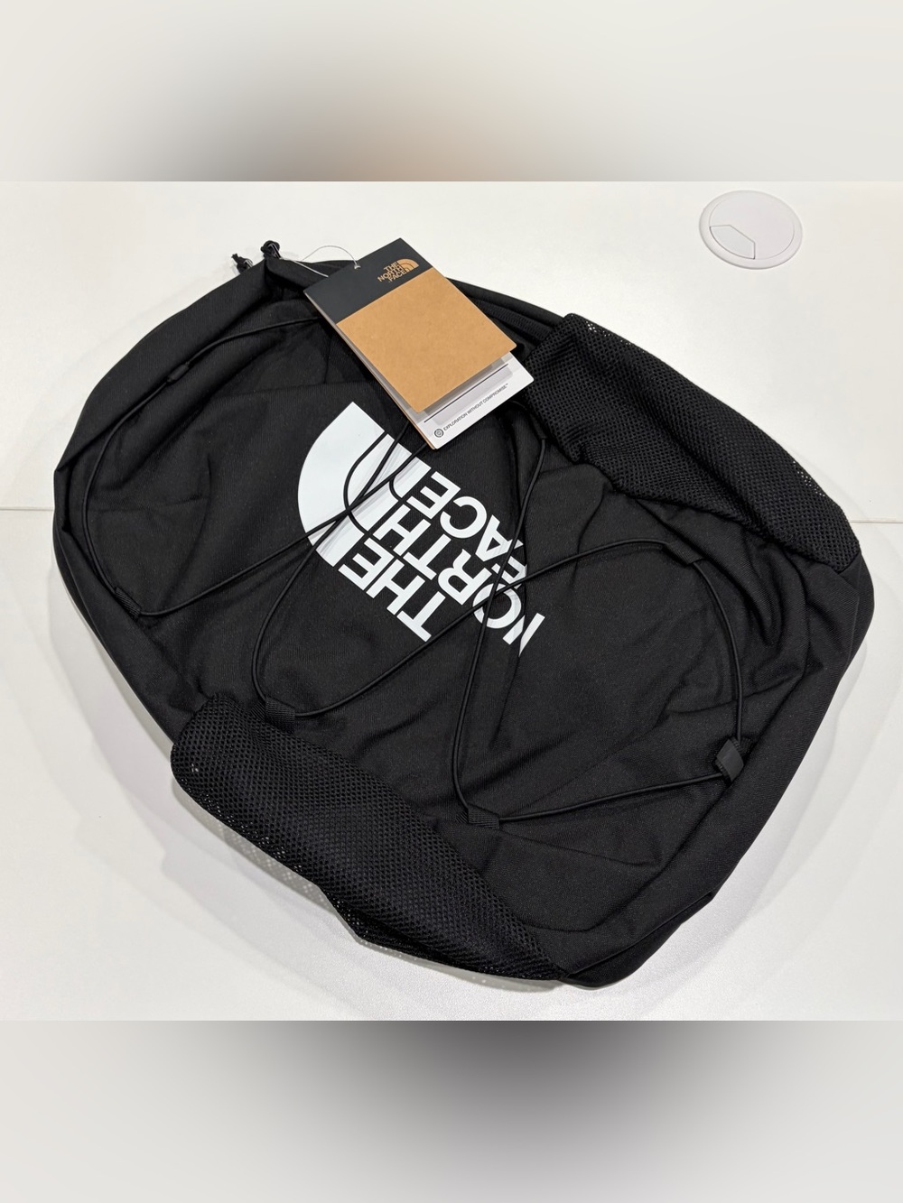 The North Face Black Youth Court Jester Backpack NWT Travel Campus Padded Teen